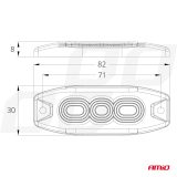 AMiO vilkur iluvõresse 12/24 V, LED 3 x 3 W, E9 | HL Autoosad