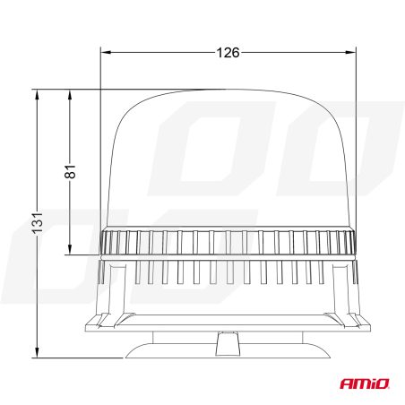 AMiO vilkur magnetiga 24 LED-i 12–24 V IP66 7 W, oranž | HL Autoosad