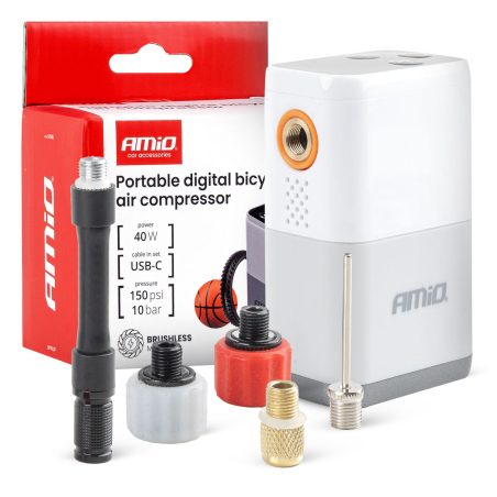 AMiO digitaalne jalgrattakompressor 40 W USB-C | HL Autoosad