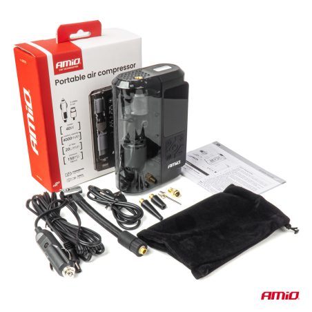 AMiO juhtmevaba kompressor 12 V, 10 bar, 2 x 2000 mAh | HL Autoosad