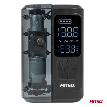 AMiO juhtmevaba kompressor 12 V, 10 bar, 2 x 2000 mAh | HL Autoosad