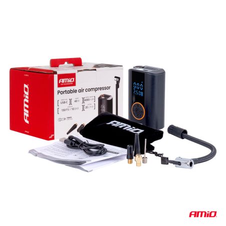AMiO kaasaskantav õhukompressor LED, USB-C, 40 W | HL Autoosad