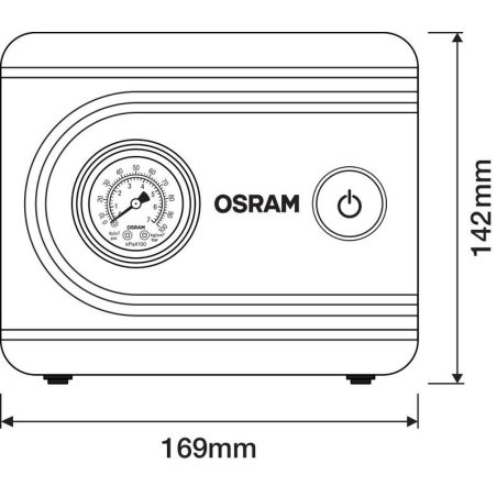 Osram TYREinflate 611 Essential analoog rehvipump 12 V | HL Autoosad
