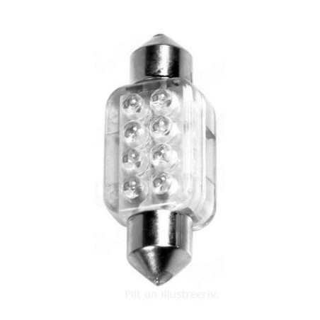 Lampa Lambipirn Festoon LED 13 x 35 mm valge | HL Autoosad