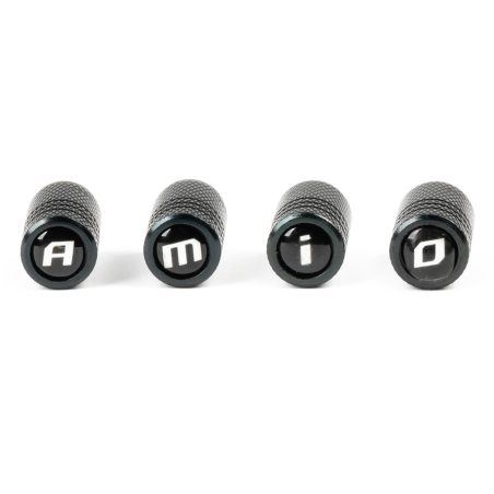 AMiO ventiilikübarad, alumiinium, must, 4 tk | HL Autoosad