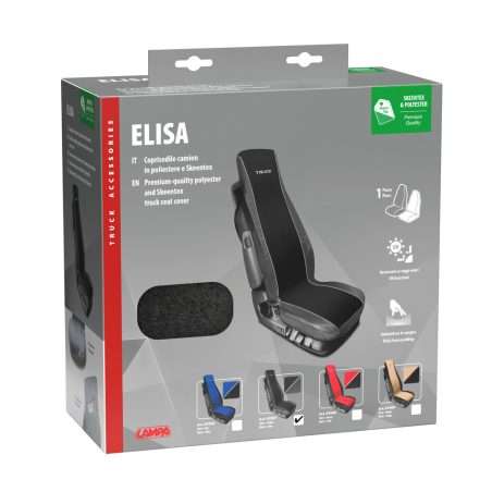 Lampa veoki istmekate Elisa 2, must polüester | HL Autoosad