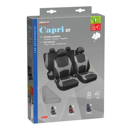 Lampa universaalne istmekatete komplekt Capri, hall | HL Autoosad