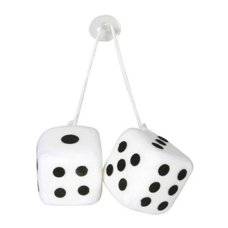 Lampa täringud, 2 tk, rippuvad, valge-must | HL Autoosad