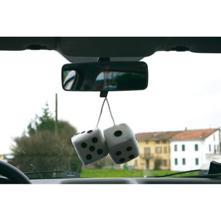 Lampa täringud, 2 tk, rippuvad, valge-must | HL Autoosad