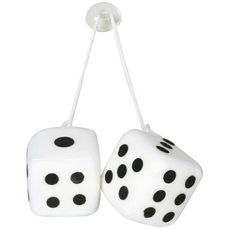 Lampa täringud, 2 tk, rippuvad, valge-must | HL Autoosad