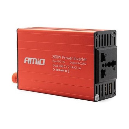 AMiO inverter 12 V/220 V 300 W/600 W, 2× USB | HL Autoosad