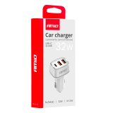 AMiO autolaadija 2 x USB-A ja USB-C, 32 W, 12/24 V | HL Autoosad