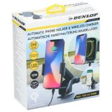 Dunlop juhtmevaba laadija-telefonihoidja 10 W | HL Autoosad