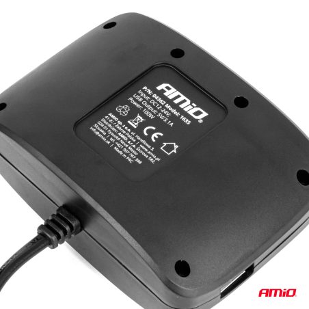 AMiO kolmikjagaja 2 x USB-A, ON/OFF, 100 W | HL Autoosad