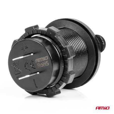 AMiO laadija 2 x USB, punane valgustus, 12–24 V | HL Autoosad