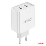 AMiO kiirlaadija 2 x USB-C, 40 W, 230 V | HL Autoosad