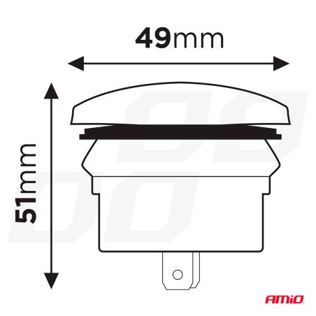 AMiO laadija 2 x USB, 12/24 V, punane taustavalgus | HL Autoosad