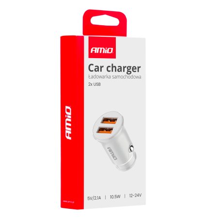 AMiO laadija 2 x USB, 2,1 A, 12–24 V | HL Autoosad