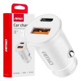 AMiO laadija USB-A ja USB-C, 20 W, 12/24 V | HL Autoosad