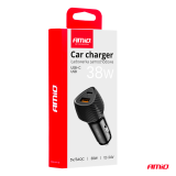 AMiO laadija USB-A ja USB-C, 38 W, 12/24 V | HL Autoosad