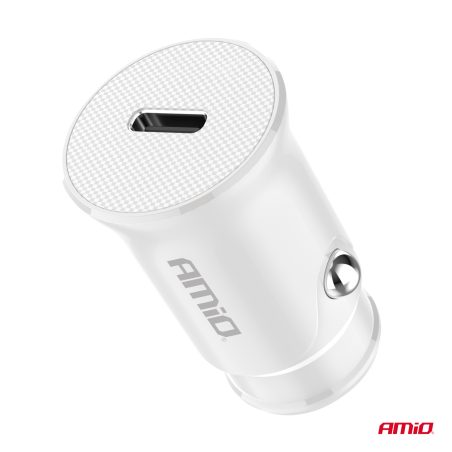 AMiO laadija USB-C 20 W, valge korpus | HL Autoosad