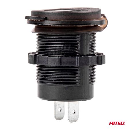 AMiO laadija voltmeetriga, 2 x USB, 12/24 V | HL Autoosad
