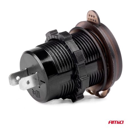 AMiO laadija voltmeetriga, 2 x USB, 12/24 V | HL Autoosad