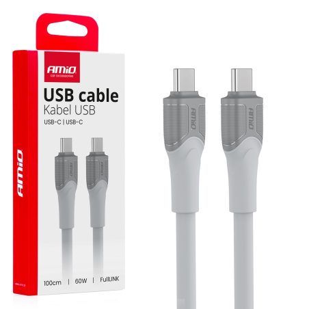 AMiO laadimisjuhe USB-C – USB-C, 6 W, 100 cm | HL Autoosad