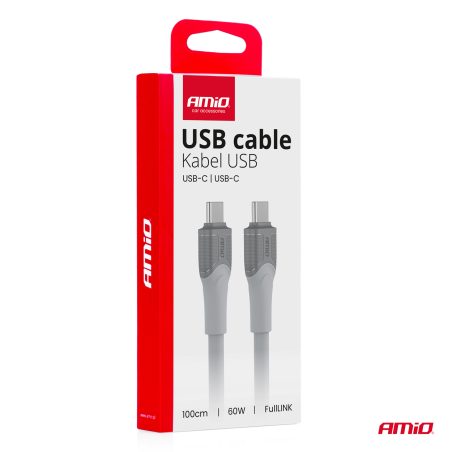 AMiO laadimisjuhe USB-C – USB-C, 6 W, 100 cm | HL Autoosad