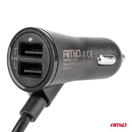 AMiO telefonilaadija esi- ja tagaistmele, 4 x USB | HL Autoosad