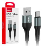 AMiO laadimiskaabel USB-A – USB-C, 3 A, 200 cm | HL Autoosad