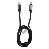Einparts kaabel USB-C – USB-C LCD-ekraaniga, 45 W, QC | HL Autoosad