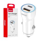 AMiO autolaadija USB-A + USB-C 20 W-12/24 V | HL Autoosad