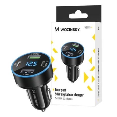 Wozinsky autolaadija ekraaniga, 50 W | HL Autoosad