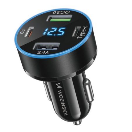 Wozinsky autolaadija ekraaniga, 50 W | HL Autoosad