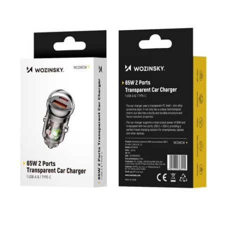 Wozinsky autolaadija USB-C ja USB-A, 65 W | HL Autoosad