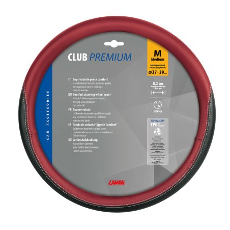 Lampa roolikate Club, Ø 37–39 cm, must-punane | HL Autoosad