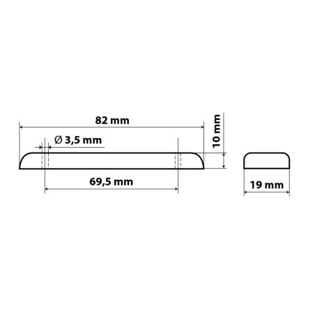 Lampa interiöör valgusti 2 LED-i, 12/24 V, 82 x 10 x 19 | HL Autoosad