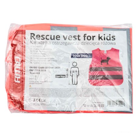 AMiO helkurvest lastele roosa, koer | HL Autoosad