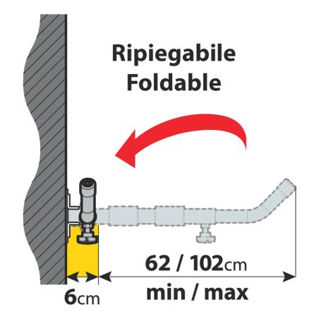 Lampa katuseboksi hoidja seinale, 2 tk, 62–102 cm | HL Autoosad