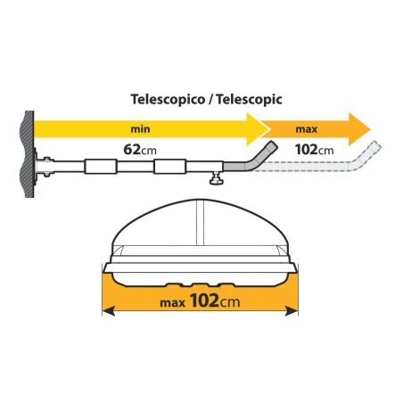 Lampa katuseboksi hoidja seinale, 2 tk, 62–102 cm | HL Autoosad