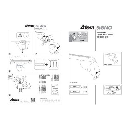 Atera katuseraam alumiinium MB C-Class(W205) 14- | HL Autoosad