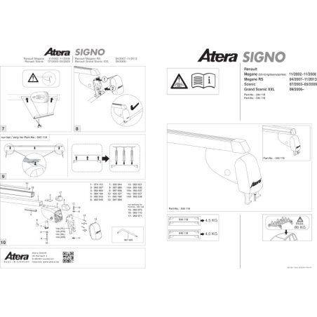 Atera katuseraam alumiinium Scenic, Megane 02-09 | HL Autoosad