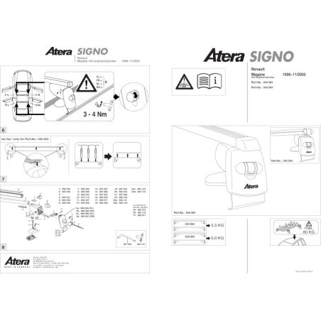 Atera katuseraam must Megane 96-11/02 | HL Autoosad