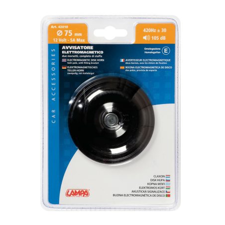 Lampa pasun Ø 75 mm, 420 Hz, 105 dB, 12 V, 5 A | HL Autoosad