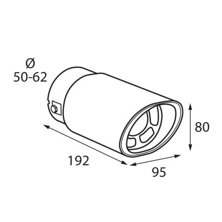 Lampa summutiotsik TS-03 50–62 mm,, heliga | HL Autoosad