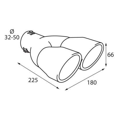 Lampa summutiotsik TS-47 32–50 mm,, duubel | HL Autoosad