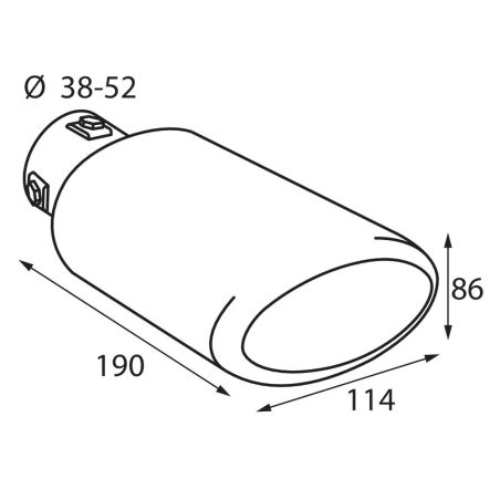 Lampa summutiotsik TS-56 40–56 mm, roostevaba | HL Autoosad