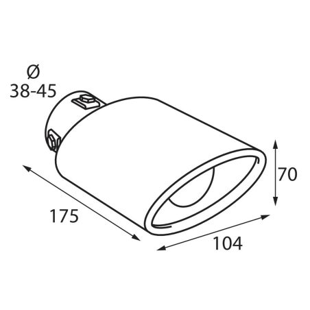 Lampa summutiotsik TS-58 40–43 mm, roostevaba | HL Autoosad