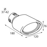 Lampa summutiotsik 37–42 mm, roostevaba | HL Autoosad